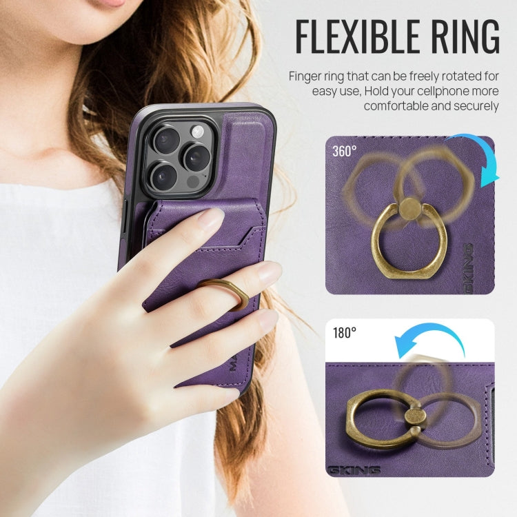 For iPhone 12 DG.MING K1 MagSafe Detachable Wallet RFID Back Cover Phone Case(Purple) - free shipping - PMC Jewellery - Order now!