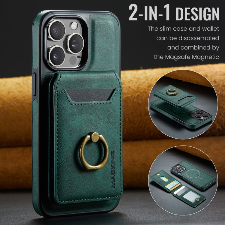 For iPhone 12 Pro DG.MING K1 MagSafe Detachable Wallet RFID Back Cover Phone Case(Green) - free shipping - PMC Jewellery - Order now!