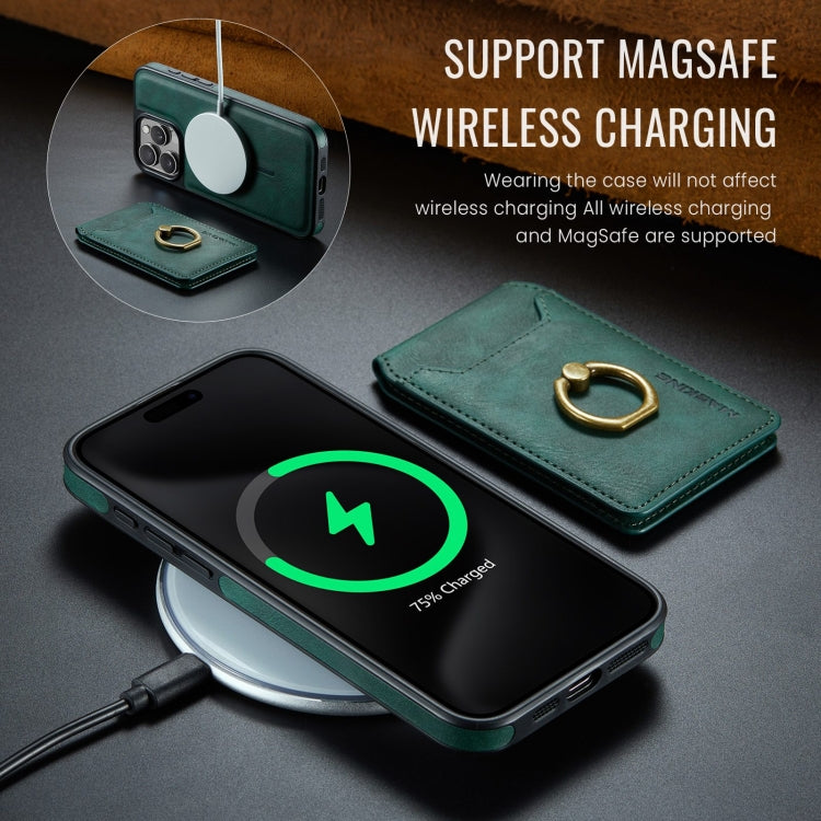 For iPhone 12 Pro DG.MING K1 MagSafe Detachable Wallet RFID Back Cover Phone Case(Green) - free shipping - PMC Jewellery - Order now!