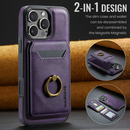 For iPhone 16 Pro Max DG.MING K1 MagSafe Detachable Wallet RFID Back Cover Phone Case(Purple) - iPhone 16 Pro Max Cases by DG.MING | Online Shopping South Africa | PMC Jewellery | Buy Now Pay Later Mobicred