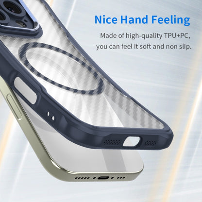 For Samsung Galaxy S25+ 5G Carbon Fiber Texture MagSafe Translucent Phone Case(Blue) - Galaxy S25+ 5G Cases by PMC Jewellery | Online Shopping South Africa | PMC Jewellery | Buy Now Pay Later Mobicred