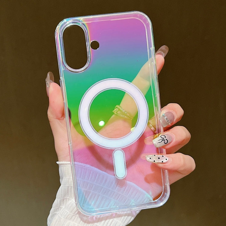 For iPhone 16 Gradient Color MagSafe Airbag Full Coverage Phone Case(Rainbow) - iPhone 16 Cases by PMC TechLife | Online Shopping South Africa | PMC TechLife | Buy Now Pay Later Mobicred