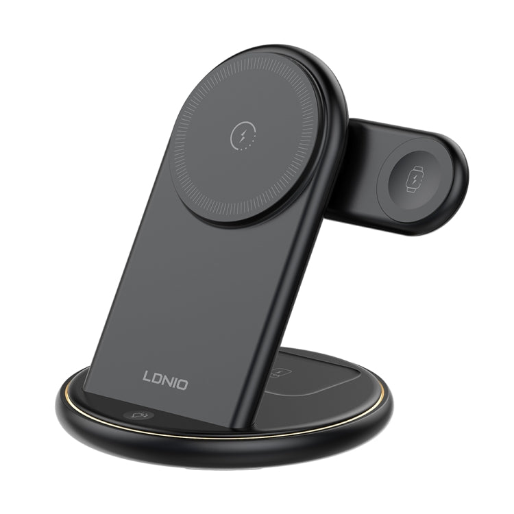 LDNIO WL02 25.5W 5 in 1 MagSafe Wireless Charger with 30cm Type-C Cable(Black) - free shipping - PMC Jewellery - Order now!