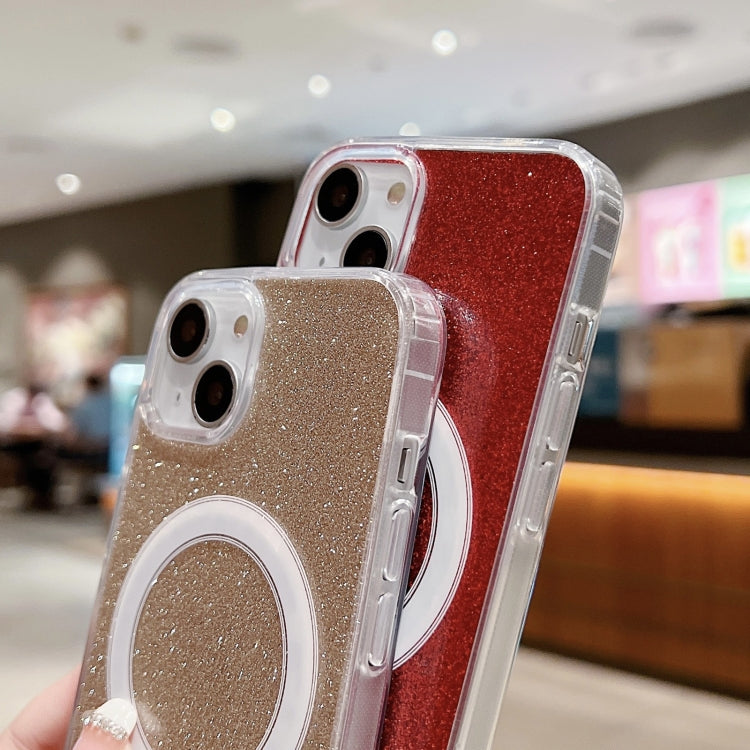 For iPhone 16 Pro Max Acrylic Transparent Glitter MagSafe Phone Case(Silver) - iPhone 16 Pro Max Cases by PMC TechLife | Online Shopping South Africa | PMC TechLife | Buy Now Pay Later Mobicred