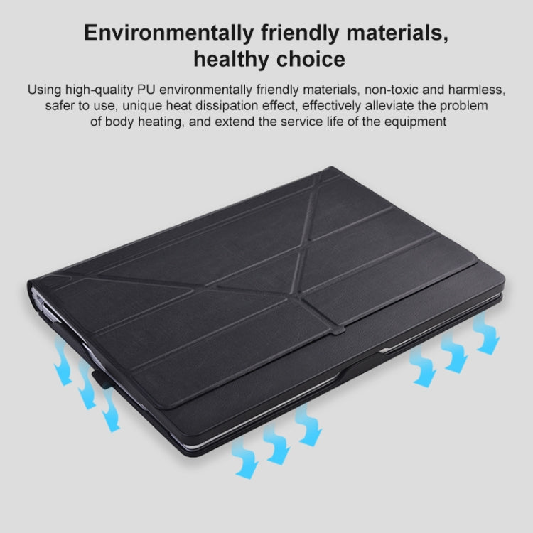 For Microsoft Surface Book 13.5 inch i7 Deformation All-inclusive Leather Laptop Case(Black) - Screen & Keyboard Cover by PMC Jewellery | Online Shopping South Africa | PMC Jewellery | Buy Now Pay Later Mobicred