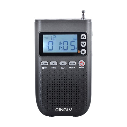 QINGLV QL-518 Portable Bluetooth Transmitter Radio Support FM / AM / MP3(Black) - Radio Player by PMC Jewellery | Online Shopping South Africa | PMC Jewellery | Buy Now Pay Later Mobicred