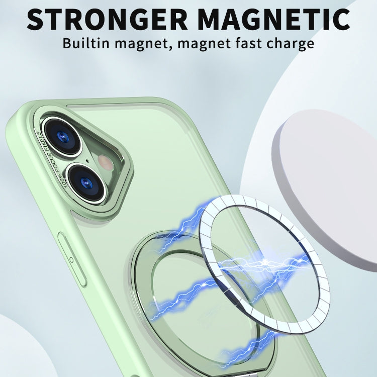 For iPhone 16 Plus Wing Series MagSafe Magnetic Ring Holder Phone Case(Avocado Green) - iPhone 16 Plus Cases by PMC Jewellery | Online Shopping South Africa | PMC Jewellery | Buy Now Pay Later Mobicred