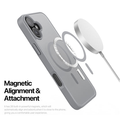 For iPhone 16 DUX DUCIS Yind Series MagSafe TPU Hybrid PC Phone Case(Grey) - iPhone 16 Cases by DUX DUCIS | Online Shopping South Africa | PMC Jewellery | Buy Now Pay Later Mobicred