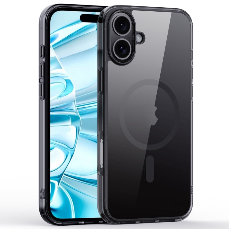 For iPhone 16 Plus Crystal Clear MagSafe Magnetic Phone Case(Transparent Black) - free shipping - PMC Jewellery - Order now!