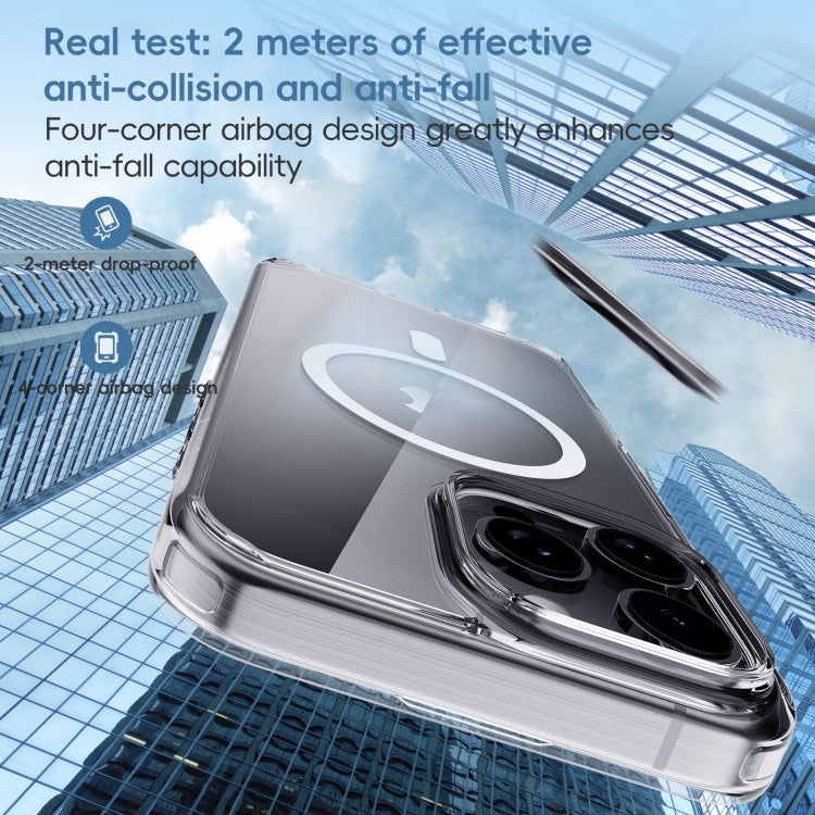 For iPhone 16 Plus Crystal Clear MagSafe Magnetic Phone Case(Transparent Black) - free shipping - PMC Jewellery - Order now!