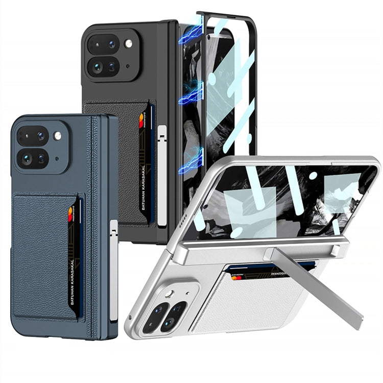 For Google Pixel 9 Pro Fold GKK Integrated Fold Hinge Card Slot Phone Case with Holder(Black) - free shipping - PMC Jewellery - Order now!