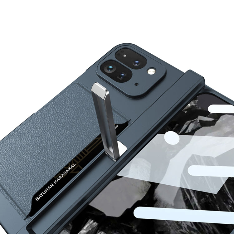 For Google Pixel 9 Pro Fold GKK Integrated Fold Hinge Card Slot Phone Case with Holder(Black) - free shipping - PMC Jewellery - Order now!