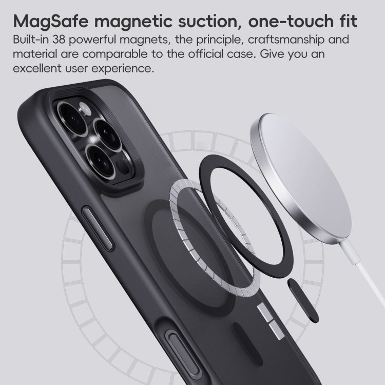 For iPhone 16 Frosted MagSafe Magnetic Phone Case(Black) - iPhone 16 Cases by PMC Jewellery | Online Shopping South Africa | PMC Jewellery | Buy Now Pay Later Mobicred