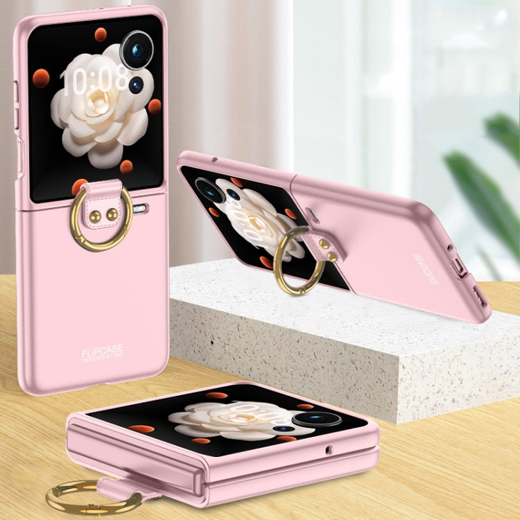 For Honor Magic V Flip GKK Ultra-thin Full Coverage Phone Case with Ring(Pink) - free shipping - PMC Jewellery - Order now!