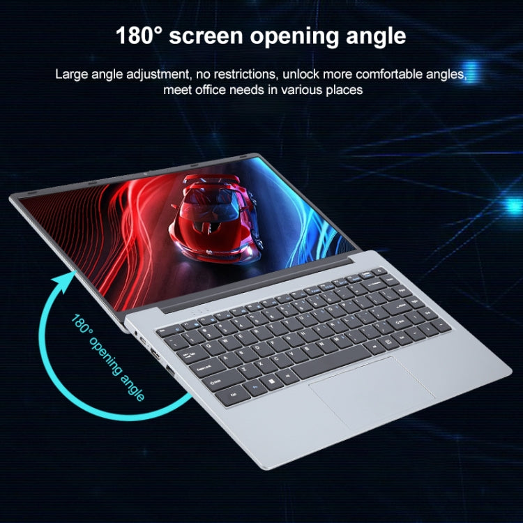 14 inch Windows 11 Laptop, 8GB+128GB, Gen 4th Intel Core i3 CPU, 180 Degree Rotation Axis(Silver) - Others by PMC Jewellery | Online Shopping South Africa | PMC Jewellery | Buy Now Pay Later Mobicred