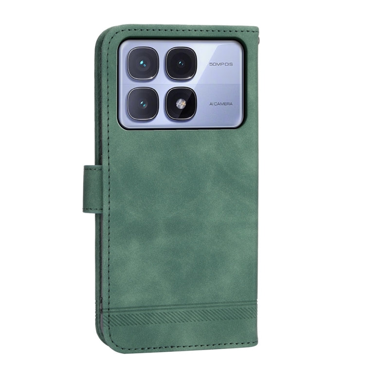 For Redmi K70 Ultra Dierfeng Dream Line TPU Hybrid PU Leather Phone Case(Green) - Xiaomi Cases by PMC Jewellery | Online Shopping South Africa | PMC Jewellery | Buy Now Pay Later Mobicred