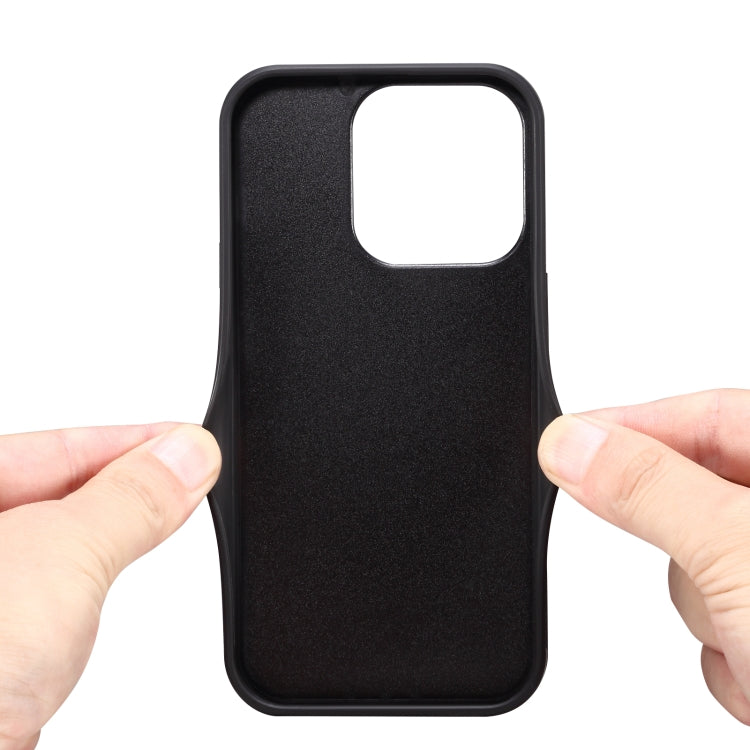 For iPhone 16 Pro Denior D06 PU Back Cover Card Slot Holder Phone Case(Black) - iPhone 16 Pro Cases by Denior | Online Shopping South Africa | PMC Jewellery | Buy Now Pay Later Mobicred