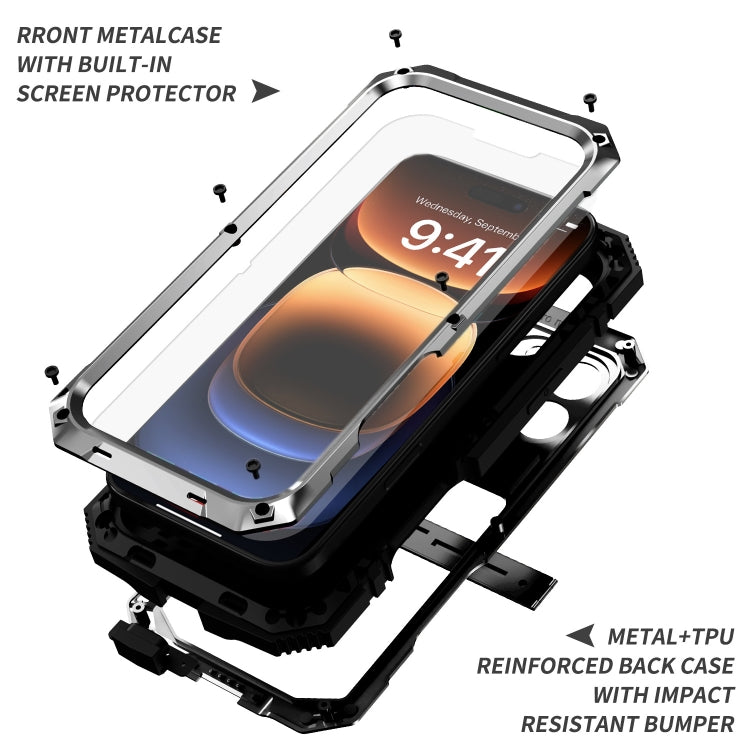 For iPhone 16 Pro Max R-JUST Life Waterproof Dustproof Shockproof Phone Case(Silver) - free shipping - PMC Jewellery - Order now!