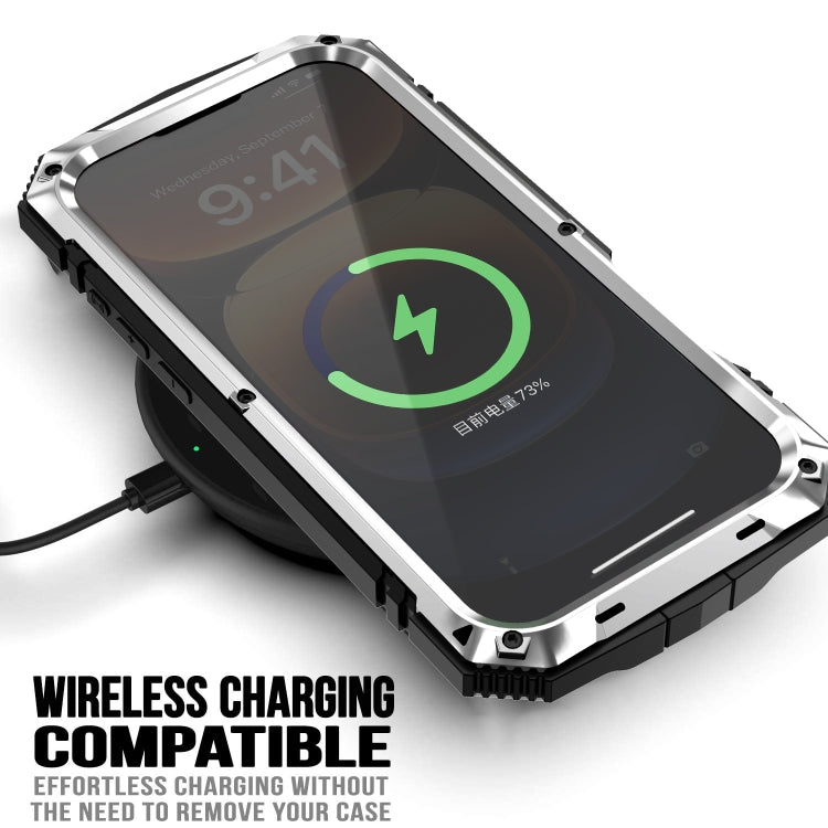For iPhone 16 Pro Max R-JUST Life Waterproof Dustproof Shockproof Phone Case(Silver) - free shipping - PMC Jewellery - Order now!