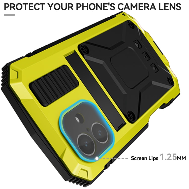 For iPhone 16 Plus R-JUST Life Waterproof Dustproof Shockproof Phone Case(Yellow) - iPhone 16 Plus Cases by R-JUST | Online Shopping South Africa | PMC Jewellery | Buy Now Pay Later Mobicred