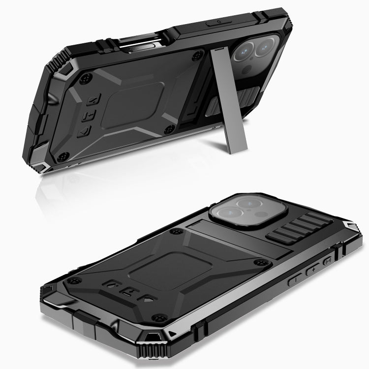 For iPhone 16 R-JUST Life Waterproof Dustproof Shockproof Phone Case(Black) - iPhone 16 Cases by R-JUST | Online Shopping South Africa | PMC Jewellery | Buy Now Pay Later Mobicred