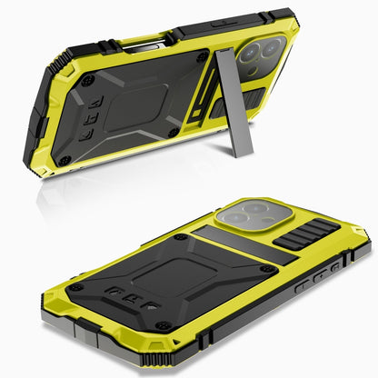 For iPhone 16 R-JUST Life Waterproof Dustproof Shockproof Phone Case(Yellow) - iPhone 16 Cases by R-JUST | Online Shopping South Africa | PMC Jewellery | Buy Now Pay Later Mobicred