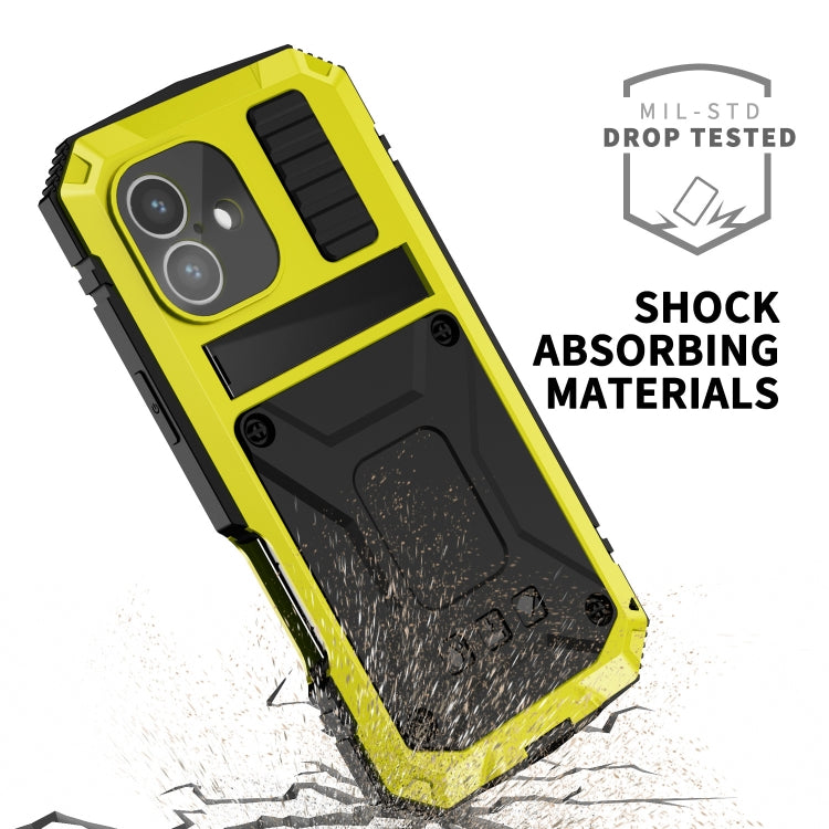 For iPhone 16 R-JUST Life Water-resistant Dustproof Shockproof Phone Case(Yellow) - iPhone 16 Cases by R-JUST | Online Shopping South Africa | PMC Jewellery | Buy Now Pay Later Mobicred