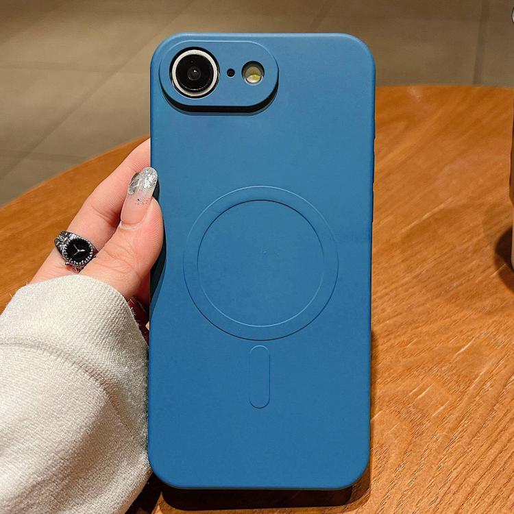 For iPhone 16e Solid Color Liquid Silicone MagSafe Magnetic Phone Case(Royal Blue) - iPhone 16e Cases by PMC TechLife | Online Shopping South Africa | PMC TechLife | Buy Now Pay Later Mobicred