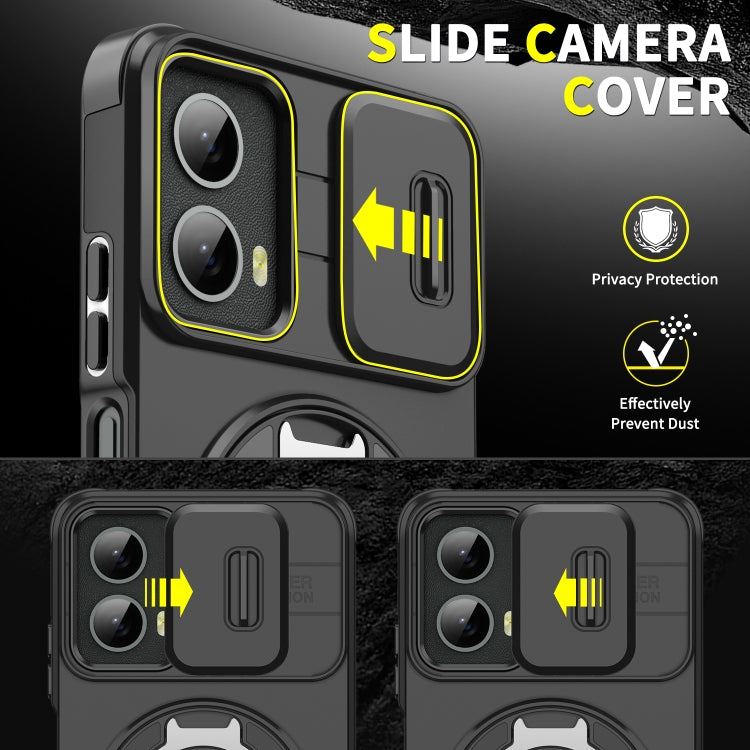 For Motorola Moto G 5G 2024 Sliding Camshield Ring Holder Phone Case(Blue) - Motorola Cases by PMC Jewellery | Online Shopping South Africa | PMC Jewellery | Buy Now Pay Later Mobicred