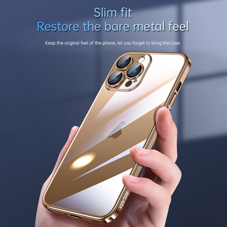 For iPhone 16 Plus SULADA JINGJIA Series Lens Protector Hard PC Phone Case(Gold) - iPhone 16 Plus Cases by SULADA | Online Shopping South Africa | PMC Jewellery | Buy Now Pay Later Mobicred