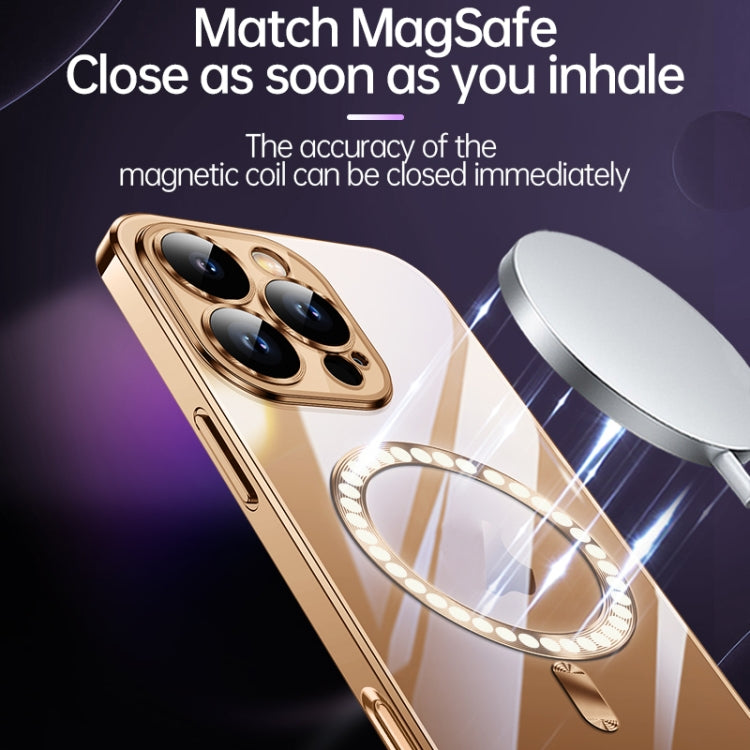 For iPhone 16 Plus SULADA MagSafe Plating TPU Shockproof Phone Soft Case(Gold) - iPhone 16 Plus Cases by SULADA | Online Shopping South Africa | PMC Jewellery | Buy Now Pay Later Mobicred