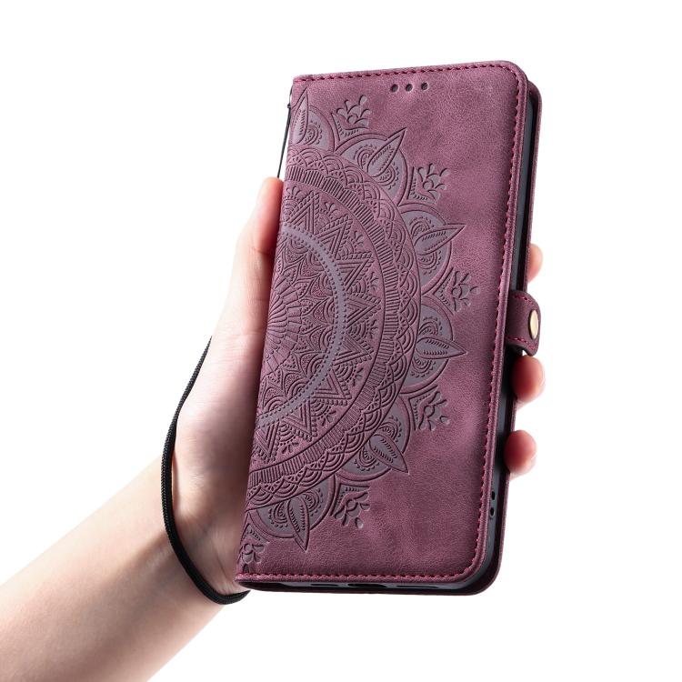 For iPhone 16e Skin Feel Totem Embossed Leather Phone Case(Wine Red) - free shipping - PMC TechLife - Order now!