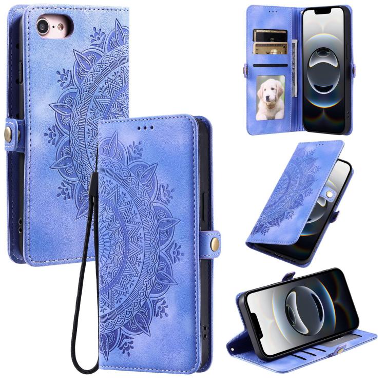 For iPhone 16e Skin Feel Totem Embossed Leather Phone Case(Purple) - iPhone 16e Cases by PMC TechLife | Online Shopping South Africa | PMC TechLife | Buy Now Pay Later Mobicred