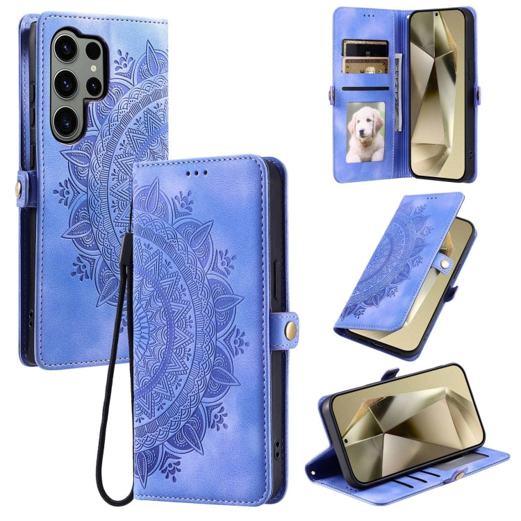 For Samsung Galaxy S25 Ultra 5G Skin Feel Totem Embossed Leather Phone Case(Purple) - Galaxy S25 Ultra 5G Cases by PMC Jewellery | Online Shopping South Africa | PMC Jewellery | Buy Now Pay Later Mobicred