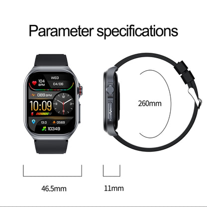 ET585 2.04 inch Nylon Strap IP68 Waterproof Smart Watch, Support ECG / Blood Composition Measurement(Black) - Smart Watches by PMC Jewellery | Online Shopping South Africa | PMC Jewellery | Buy Now Pay Later Mobicred