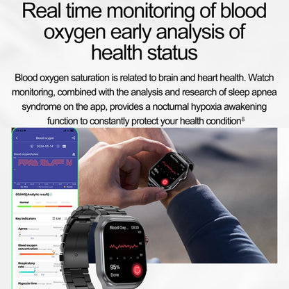 ET585 2.04 inch Nylon Strap IP68 Waterproof Smart Watch, Support ECG / Blood Composition Measurement(Black) - Smart Watches by PMC Jewellery | Online Shopping South Africa | PMC Jewellery | Buy Now Pay Later Mobicred