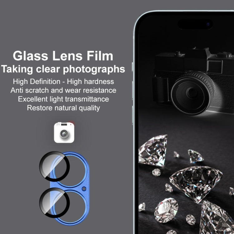 For iPhone 16 / 16 Plus IMAK Metal Armor Premium Camera Protector Film(Light Blue) - free shipping - PMC Jewellery - Order now!