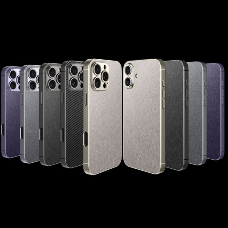 For iPhone 16 Pro Max GKK Metal Paint Skin Feel Leather Full Coverage Phone Case(Purple) - iPhone 16 Pro Max Cases by GKK | Online Shopping South Africa | PMC Jewellery | Buy Now Pay Later Mobicred