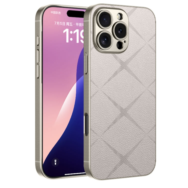 For iPhone 16 Pro Max GKK Asterism Metal Paint Skin Feel Leather Full Coverage Phone Case(Titanium Grey) - iPhone 16 Pro Max Cases by GKK | Online Shopping South Africa | PMC Jewellery | Buy Now Pay Later Mobicred