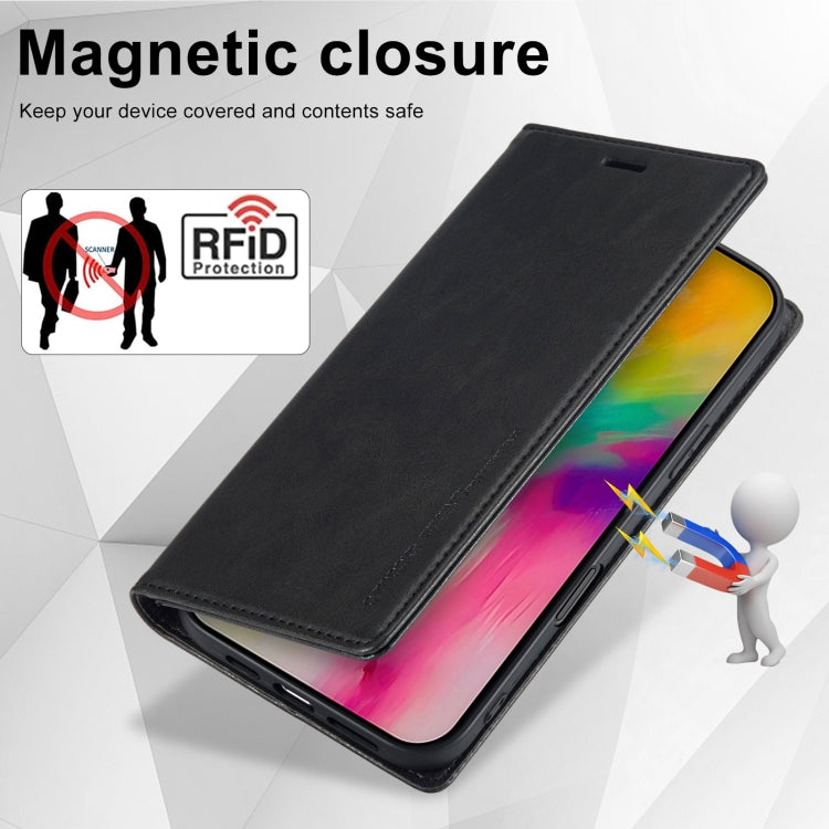 For iPhone 16 Pro Max LC.IMEEKE RFID Anti-theft Leather Phone Case(Black) - iPhone 16 Pro Max Cases by LC.IMEEKE | Online Shopping South Africa | PMC Jewellery | Buy Now Pay Later Mobicred