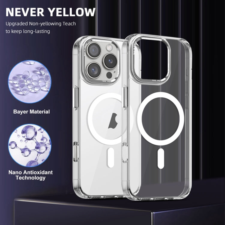 For iPhone 16 Pro Max Ice Color Magnetic Series Magsafe Magnetic PC Hybrid TPU Phone Case(Transparent) - iPhone 16 Pro Max Cases by PMC Jewellery | Online Shopping South Africa | PMC Jewellery | Buy Now Pay Later Mobicred