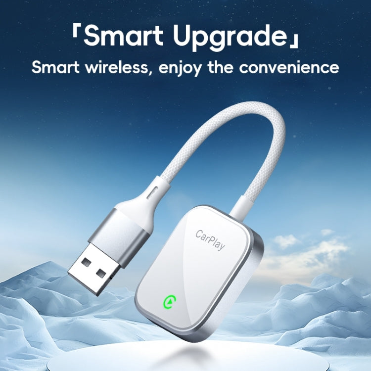USB, USB-C / Type-C Dual Interface Wired to Wireless Car CarPlay Box Adapter for iPhone(White) - free shipping - PMC Jewellery - Order now!