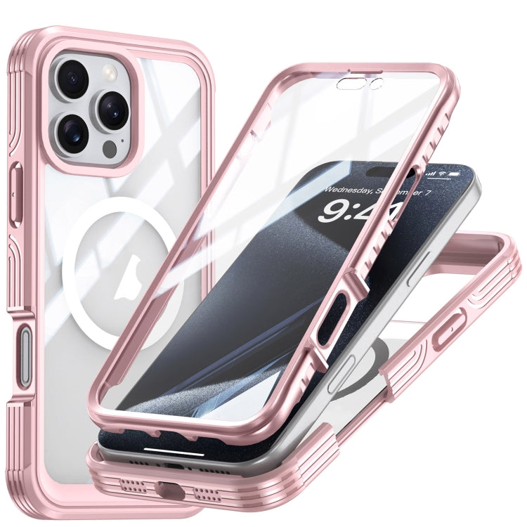 For iPhone 16 Pro RedPepper Tempered Glass MagSafe Phone Case(Pink) - iPhone 16 Pro Cases by RedPepper | Online Shopping South Africa | PMC Jewellery | Buy Now Pay Later Mobicred