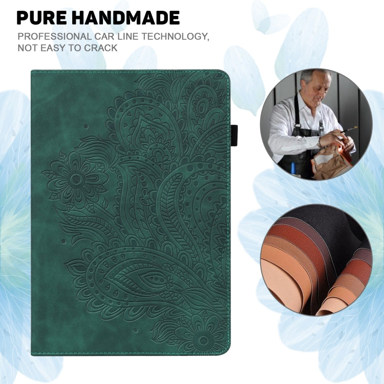 For Honor Pad 8 Peacock Embossed Pattern Leather Tablet Case(Green) - Honor by PMC TechLife | Online Shopping South Africa | PMC TechLife | Buy Now Pay Later Mobicred