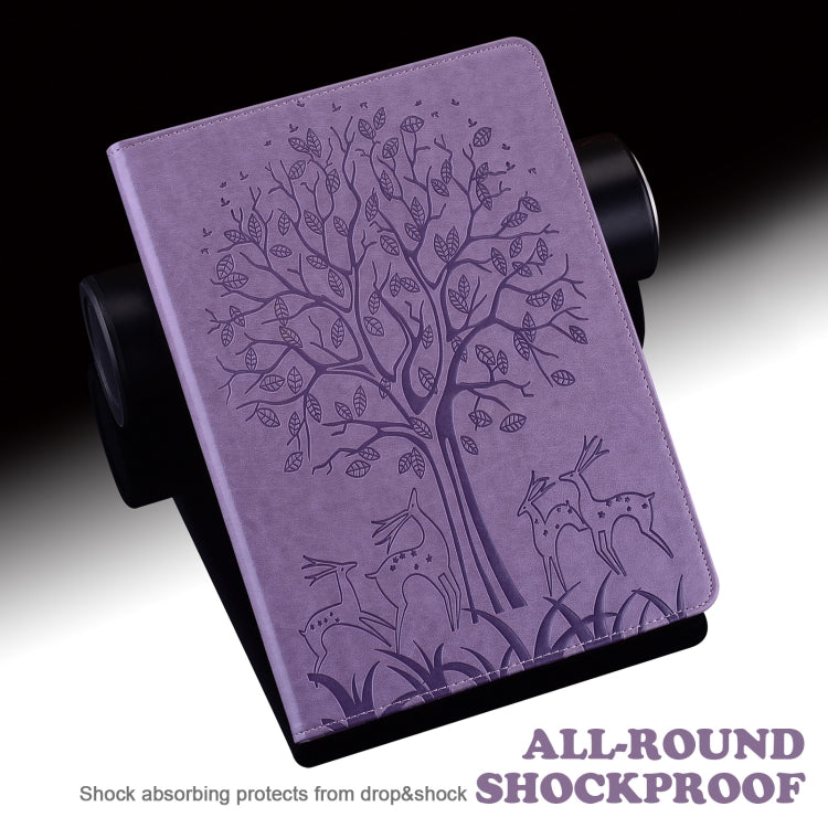 For Honor Pad 8 Tree & Deer Embossed Leather Tablet Case(Purple) - free shipping - PMC TechLife - Order now!