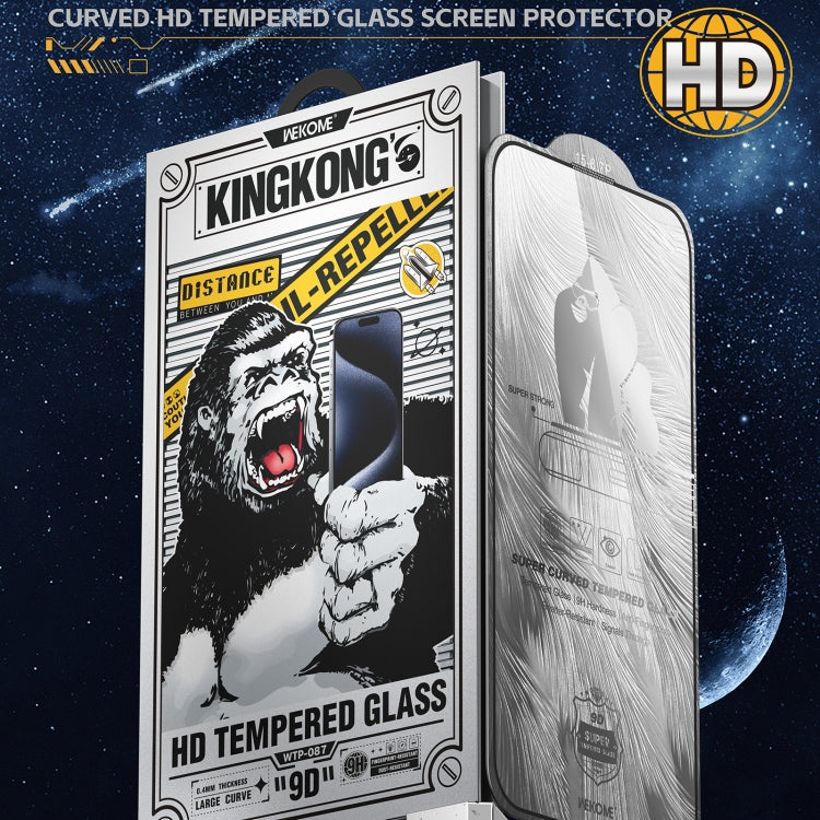 For iPhone 16 Pro Max WK WTP-087 Space King Kong 9D Curved HD Tempered Glass Screen Protector - iPhone 16 Pro Max Tempered Glass by WK | Online Shopping South Africa | PMC Jewellery | Buy Now Pay Later Mobicred