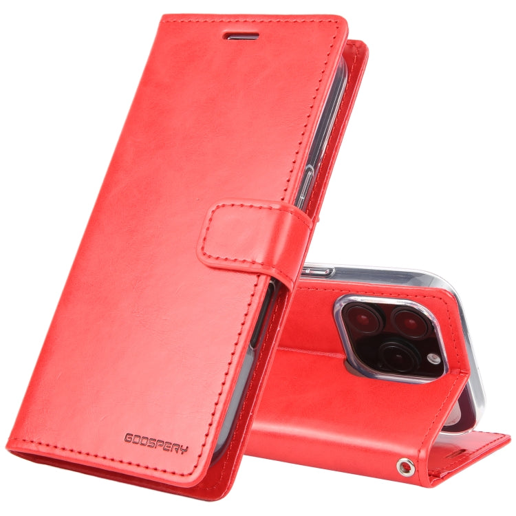 For iPhone 16 Pro Max GOOSPERY BLUE MOON Crazy Horse Texture Leather Phone Case(Red) - iPhone 16 Pro Max Cases by GOOSPERY | Online Shopping South Africa | PMC Jewellery | Buy Now Pay Later Mobicred