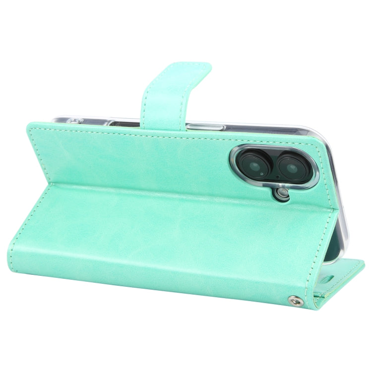 For iPhone 16 Plus GOOSPERY BLUE MOON Crazy Horse Texture Leather Phone Case(Mint Green) - iPhone 16 Plus Cases by GOOSPERY | Online Shopping South Africa | PMC Jewellery | Buy Now Pay Later Mobicred