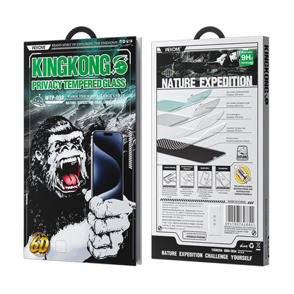 For iPhone 16 Plus / 15 Plus WK WTP-092 King Kong 6D Curved 28 Degree Privacy Tempered Glass Film - iPhone 16 Plus Cases by WK | Online Shopping South Africa | PMC Jewellery | Buy Now Pay Later Mobicred