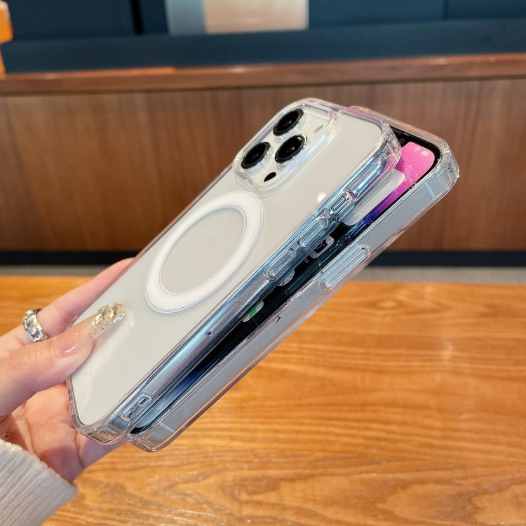 For iPhone 16 Clear Acrylic TPU MagSafe Phone Case(Transparent) - iPhone 16 Cases by PMC Jewellery | Online Shopping South Africa | PMC Jewellery | Buy Now Pay Later Mobicred